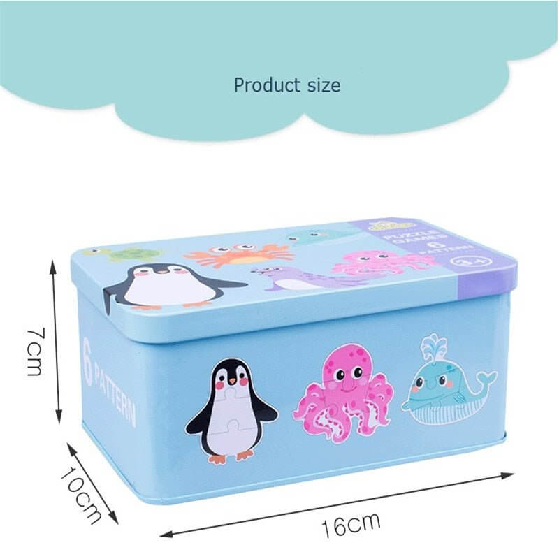 Baby 3D Animals Puzzle Iron Box - Baby Bubble Store