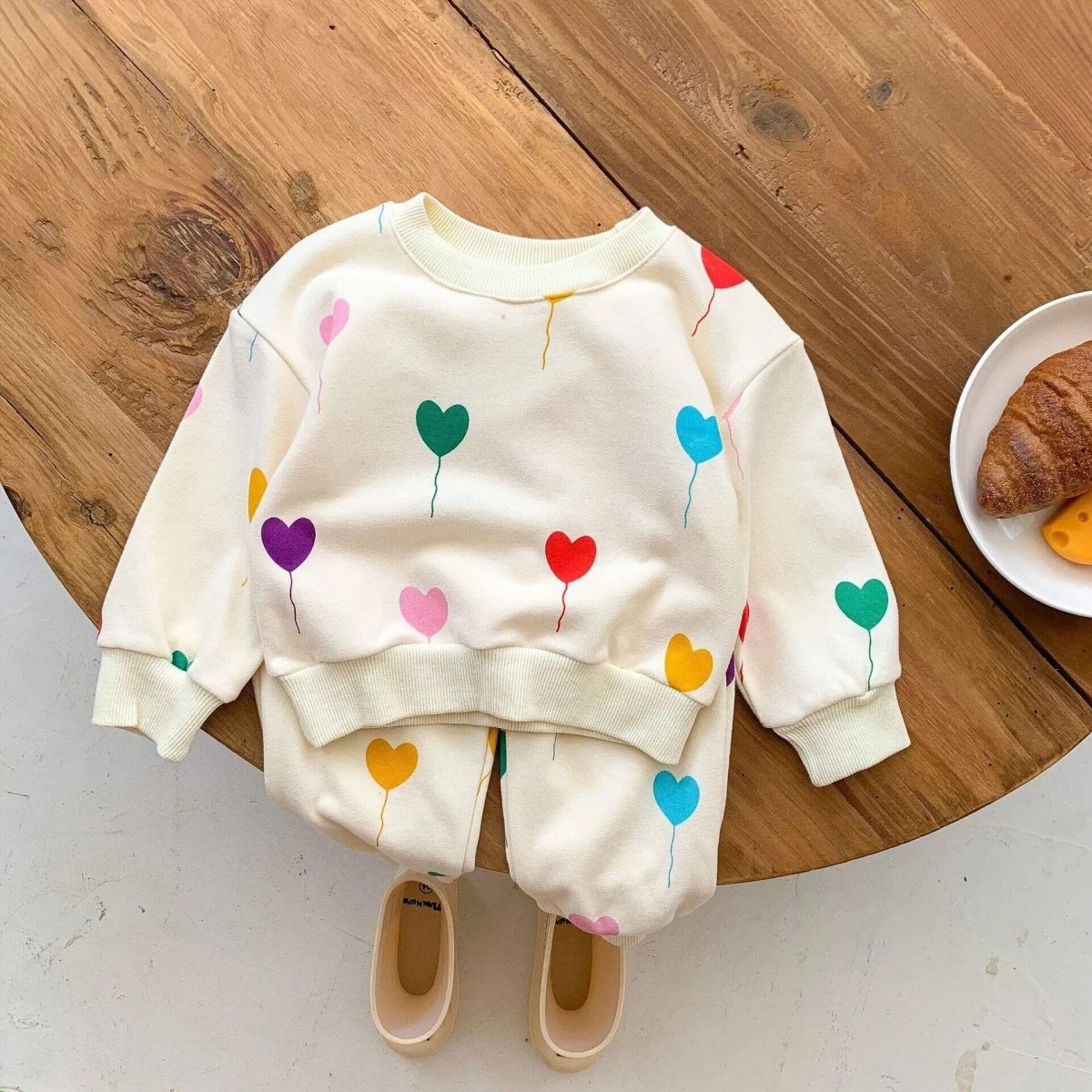 Baby Tracksuit Set Love Printing - Baby Bubble Store