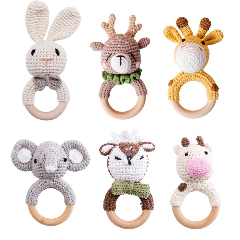 Crochet Animal Baby Teether Toy - Baby Bubble Store