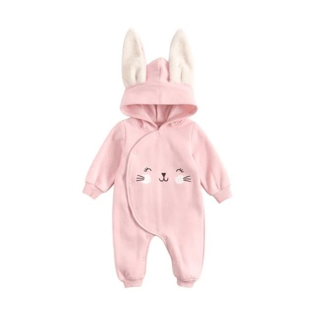 Cute Cartoon Autumn Romper Hoodies - Baby Bubble Store