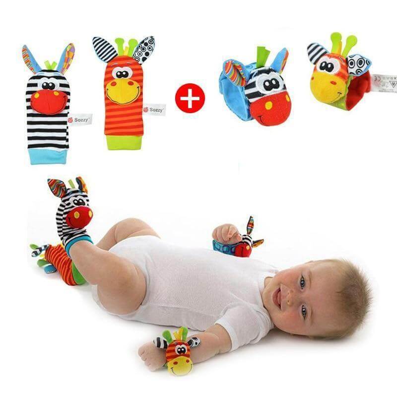 Foot Wrist Rattle Set 4 Pieces - Baby Bubble Store