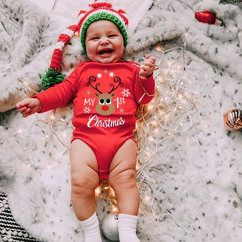 Red Christmas Baby Bodysuits - Baby Bubble Store